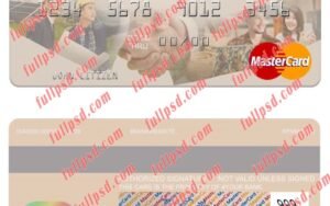 Indonesia Bank BTPN mastercard psd template