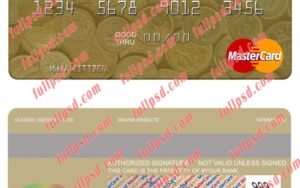 Indonesia Bank Mandiri mastercard psd template