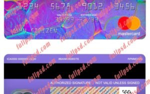 Indonesia Bank Rakyat Indonesia BRI mastercard psd template