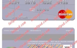 Iran Bank Saderat Iran mastercard psd template