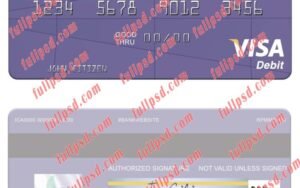 download Iran Bank Saderat Iran visa debit card psd template