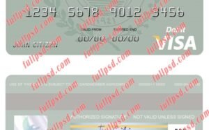 download Iraq Rafidian Bank visa debit card psd template