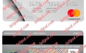 Israel Bank Hapoalim bank mastercard platinum psd template
