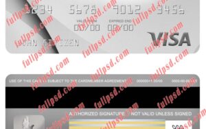 download Israel Bank Hapoalim bank visa platinum card psd template