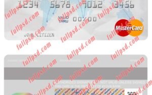 Israel Bank Hapoalim mastercard psd template