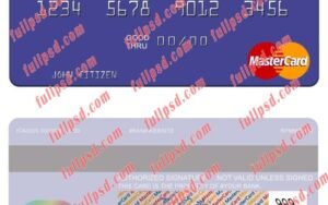 Israel Bank Leumi mastercard psd template