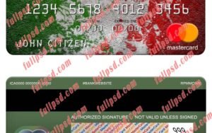 Italy Cassa Depositi e Prestiti bank mastercard psd template