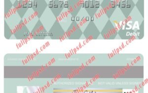 download Italy Intesa Sanpaolo visa debit card psd template