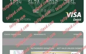 download Jordan Cairo Amman Bank visa debit card psd template