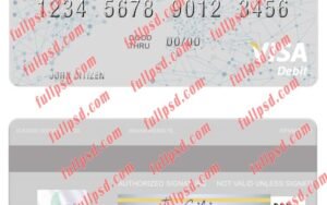 download Kyrgyzstan Optima Bank visa debit card psd template