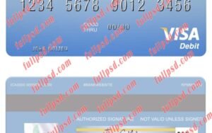 download Lesotho Standard Lesotho Bank visa debit card psd template