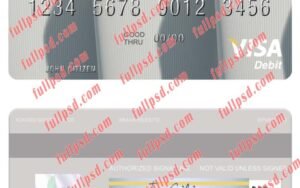 download Liberia Access Bank visa debit card psd template
