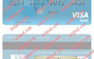download Liberia Global Bank Liberia visa debit card psd template