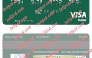 download Libya Sahara Bank visa debit card psd template