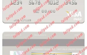 download Liechtenstein Valartis Bank visa debit card psd template