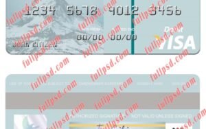 download Lithuania DNB Bank visa debit card psd template