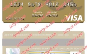 download Luxembourg Advanzia Bank visa card psd template