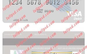 download Macedonia Halkbank AD Skopje visa debit card psd template