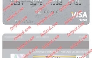 download Madagascar AccesBanque visa debit card psd template