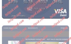 download Malawi NBS Bank visa debit card psd template