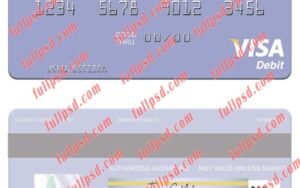 download Malawi National Bank of Malawi visa debit card psd template