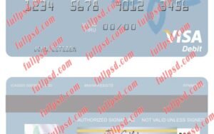 download Malaysia Affin Bank visa debit card psd template
