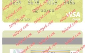 download Malaysia AmBank visa debit card psd template