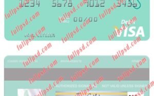 download Maldives Habib Bank Limited visa debit card psd template