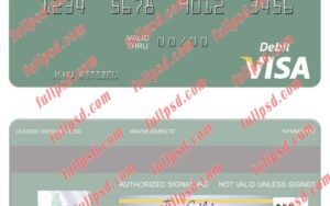 download Mali Banque Commerciale du Sahel visa debit card psd template