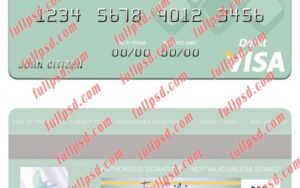 download Malta APS Bank Limited visa debit card psd template