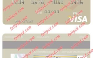 download Moldova Banca Transilvania visa debit card psd template