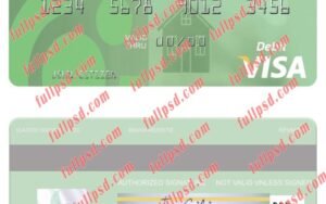 download Moldova MobiasBanca visa debit card psd template