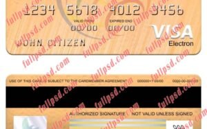download Moldova ProCredit Bank visa electron card psd template