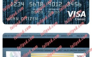 download Moldova Victoriabank visa classic card psd template