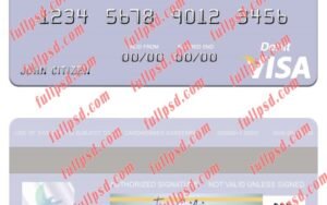 download Monaco Bank Julius Bar Co. AG visa debit card psd template
