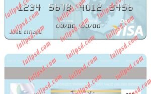download Monaco Barclays Bank PLC visa debit card psd template