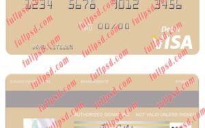 download Mongolia TransBank of Mongolia visa debit card psd template