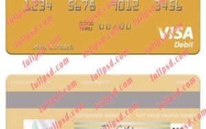 download Morocco Attijariwafa Bank visa debit card psd template