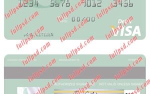 download Morocco Credit Agricole du Maroc visa debit card psd template