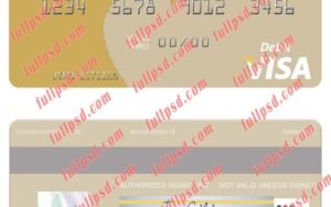 download Nauru Eagle Bank Inc visa debit card psd template