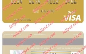 download Netherlands ABN AMRO Bank visa debit card psd template