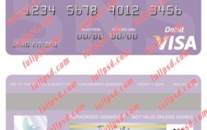 download Netherlands SNS Bank visa debit card psd template