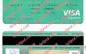 download Netherlands Triodos Bank visa electron card psd template