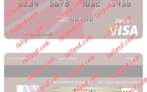 download Nicaragua BAC Credomatic visa debit card psd template