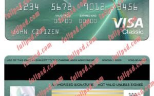 download Nicaragua Banco Lafise Bancentro bank visa classic card psd template