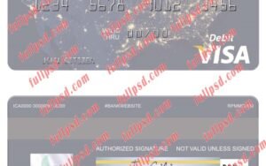 download Niger Ecobank visa debit card psd template