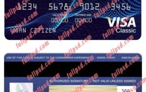 download Nigeria Keystone Bank visa classic card psd template