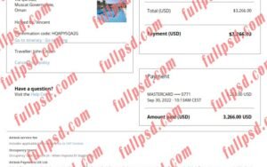 download Oman Airbnb booking confirmation pdf and word template
