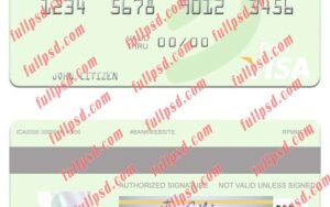 download Oman Bank Dhofar visa debit card psd template
