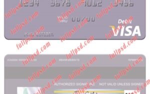 download Pakistan Meezan Bank Limited visa debit card psd template